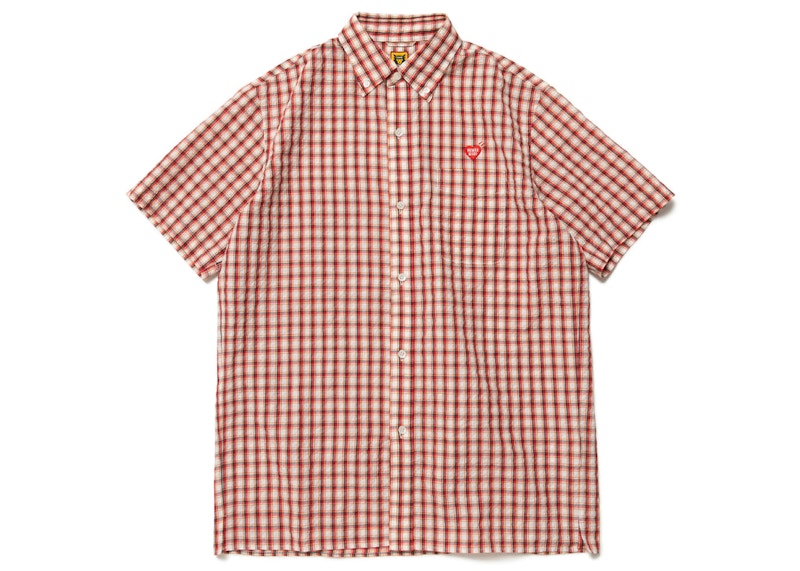 Human Made Checked BD S/S Shirt Red - SS23 Men's - US