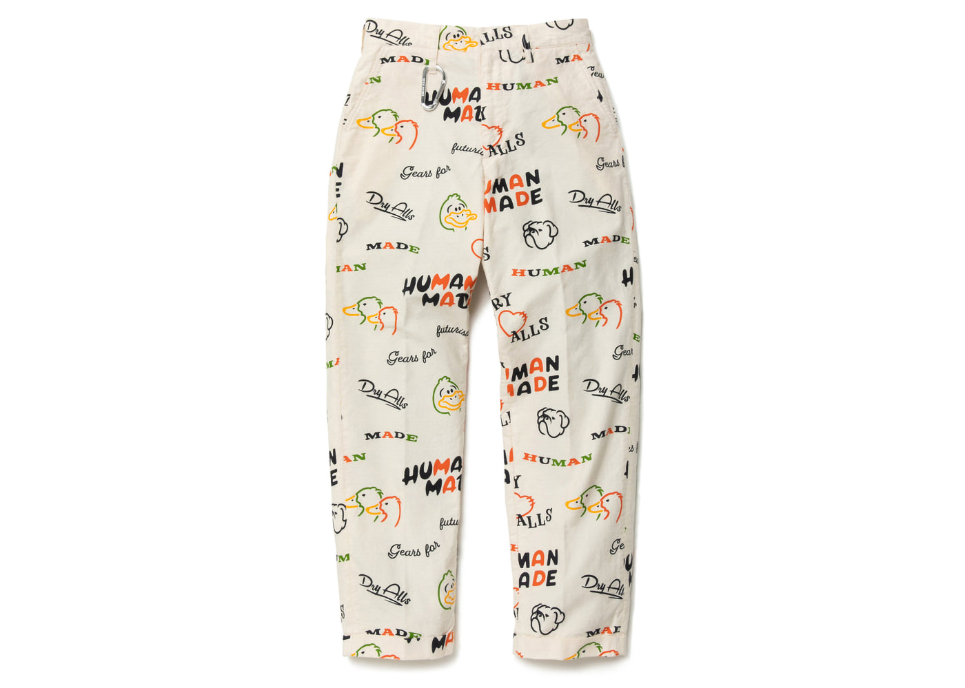 Human Made Dry Alls Duck Printed Chino Pants White - SS23 - US