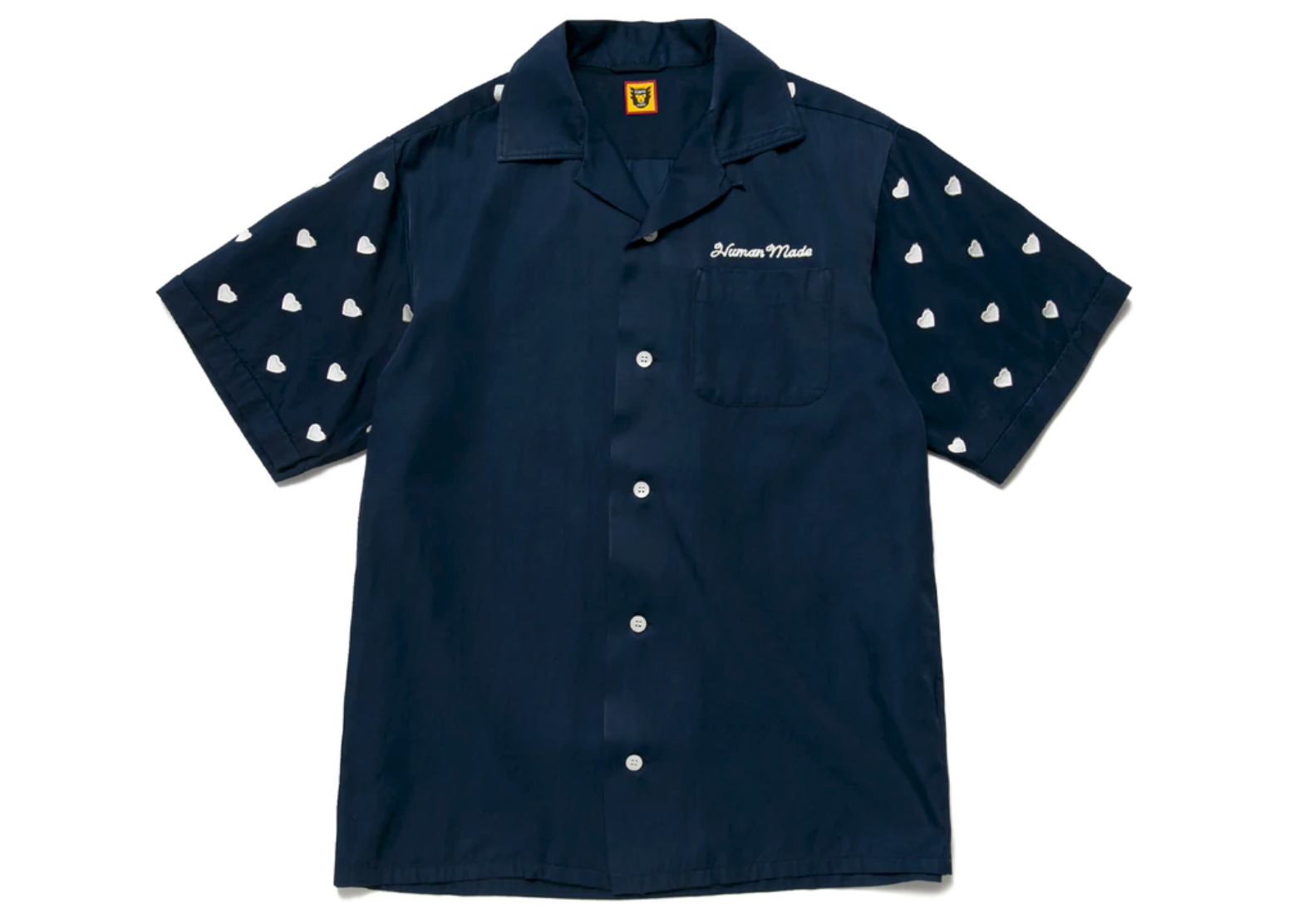 Human Made Embroidery S/S Shirt Navy Men's - SS22 - US