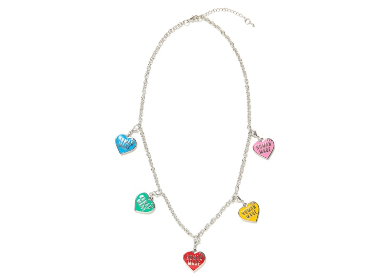 Human Made Five Heart Necklace Silver - FW22 - US