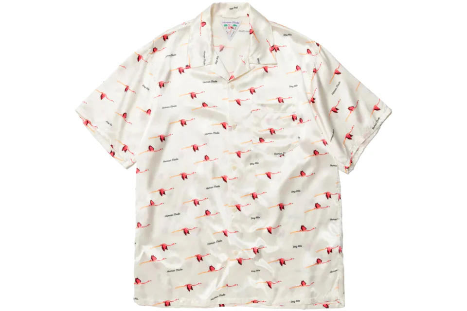 Human Made Flamingo Aloha Shirt White Men's - SS22 - GB