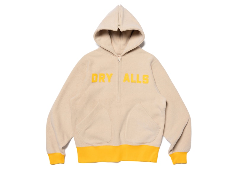 Human Made Fleece Half-Zip Hoodie Beige - FW22 - US