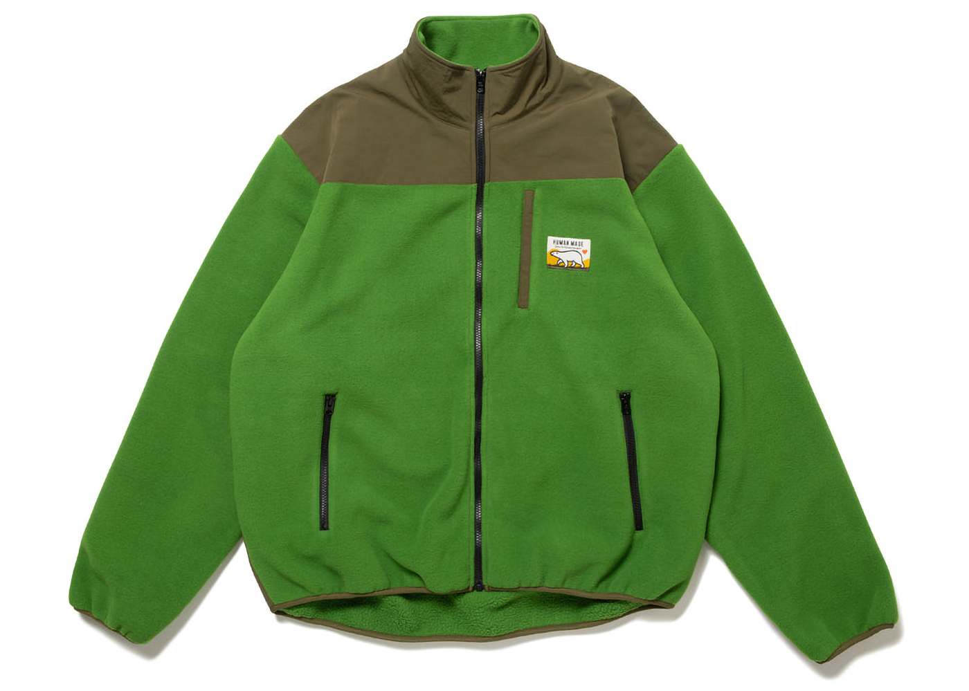 Human Made Fleece Jacket Green Men's - FW22 - US