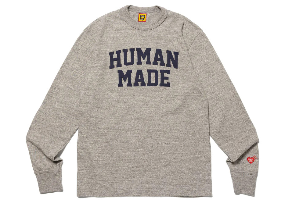 Human Made Graphic #7 L/S T-shirt Grey - FW23 Men's - US
