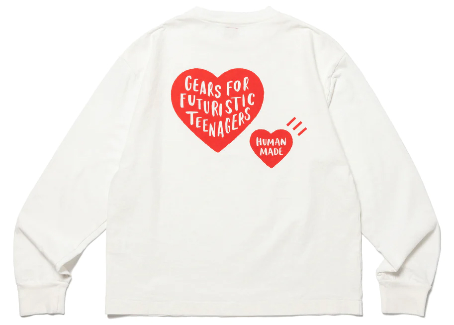 Human Made Graphic L/S #6 T-shirt White Men's - FW23 - US