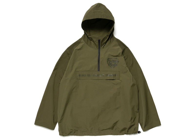 Human Made Half Zip Anorak Jacket Olive Drab メンズ - FW22 - JP