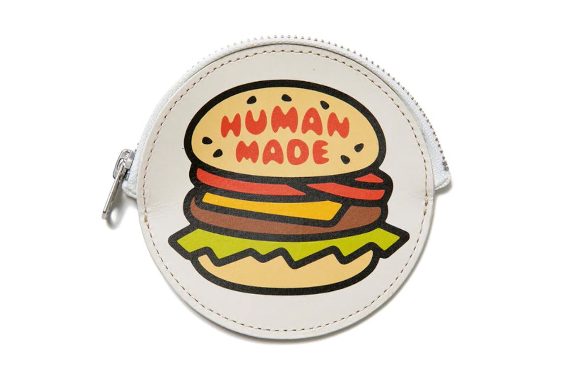 Pre-owned Human Made Hamburger Circle Coin Case White