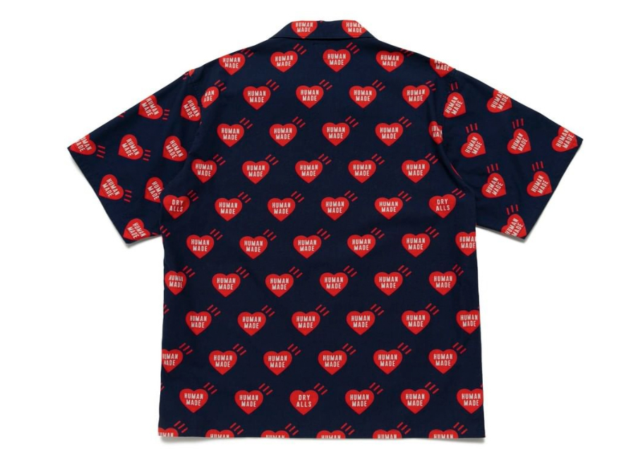 Human Made Heart Aloha Shirt Navy Men's - SS22 - US