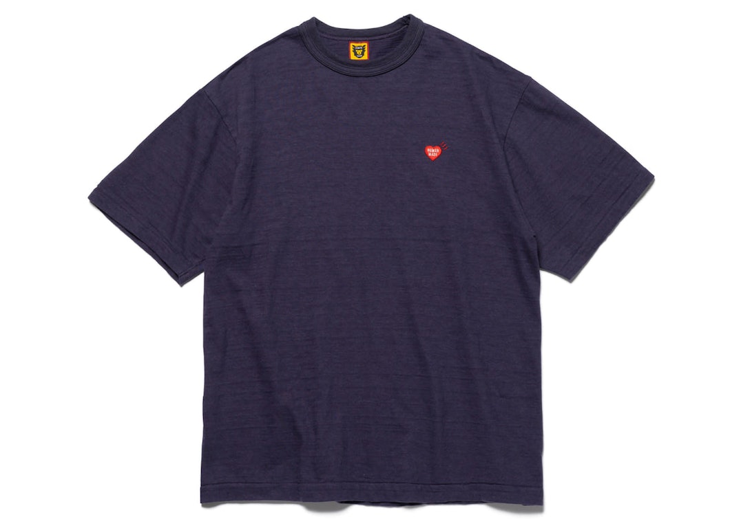 Pre-owned Human Made Heart Badge T-shirt (fw22) Navy