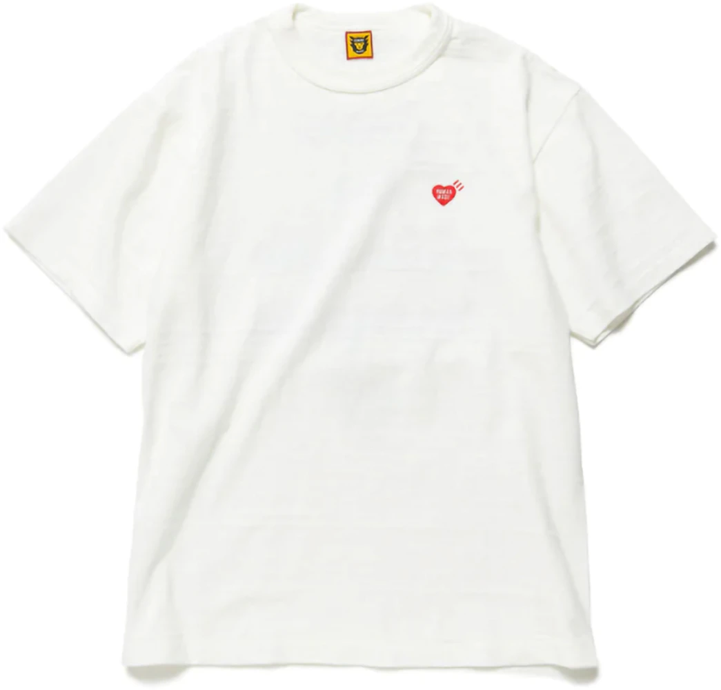 Human Made Heart Badge T-Shirt White Red Men's - FW22 - GB