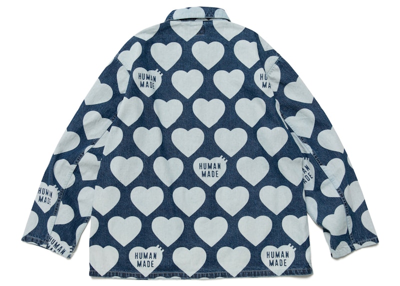 Human Made Heart Denim Coverall Jacket Indigo Men's - SS23 - GB