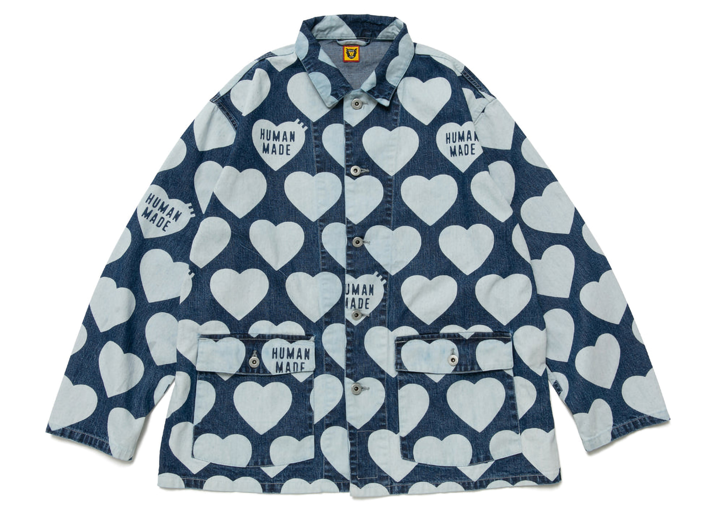 Human Made Heart Denim Coverall Jacket Indigo Men's - SS23 - US