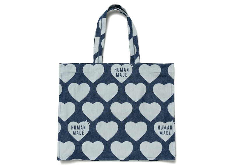 スタイリッシュシンプル HUMAN MADE HEART DENIM TOTE トートバッグ ⑥