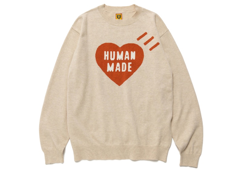 サイズM HUMAN MADE HEART L/S KNIT SWEATER べ-