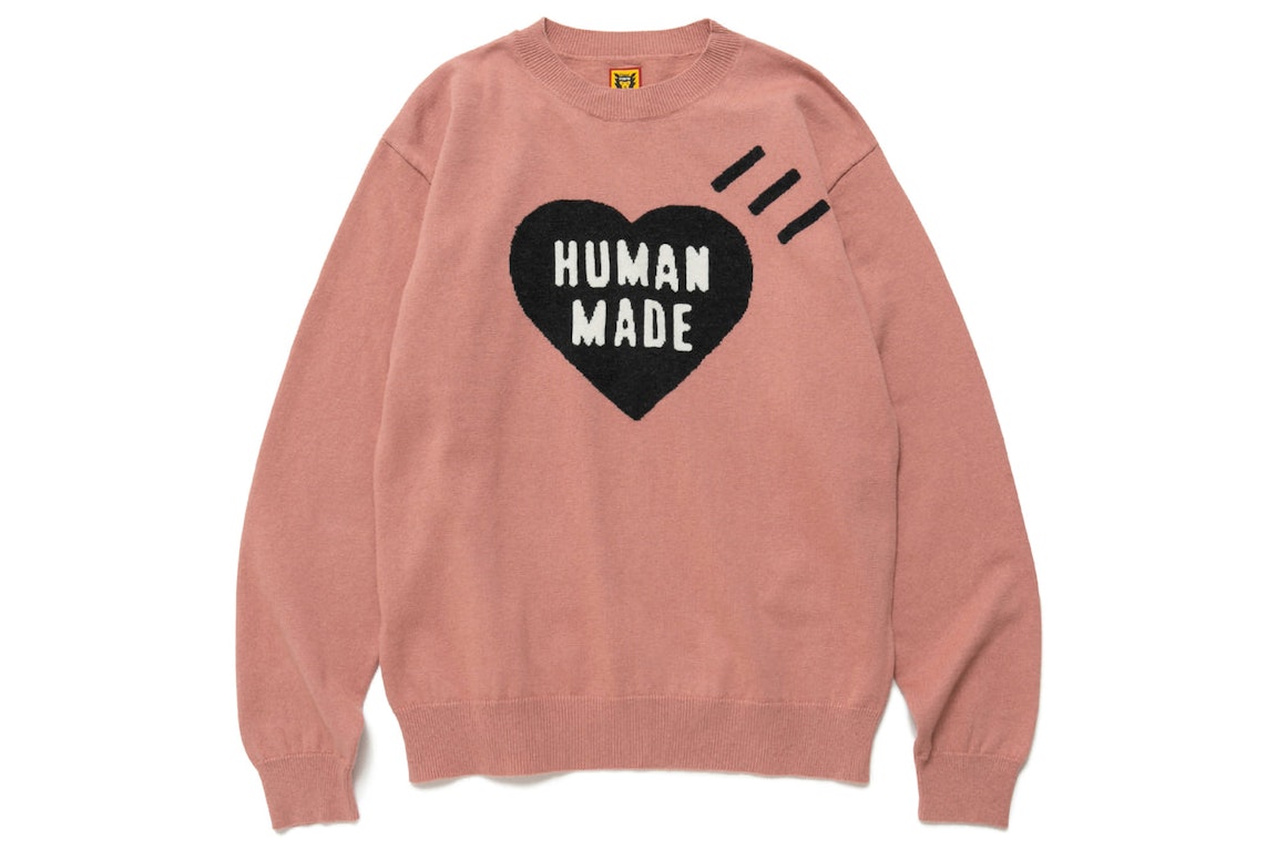 Pre-owned Human Made Heart L/s Knit Sweater Pink