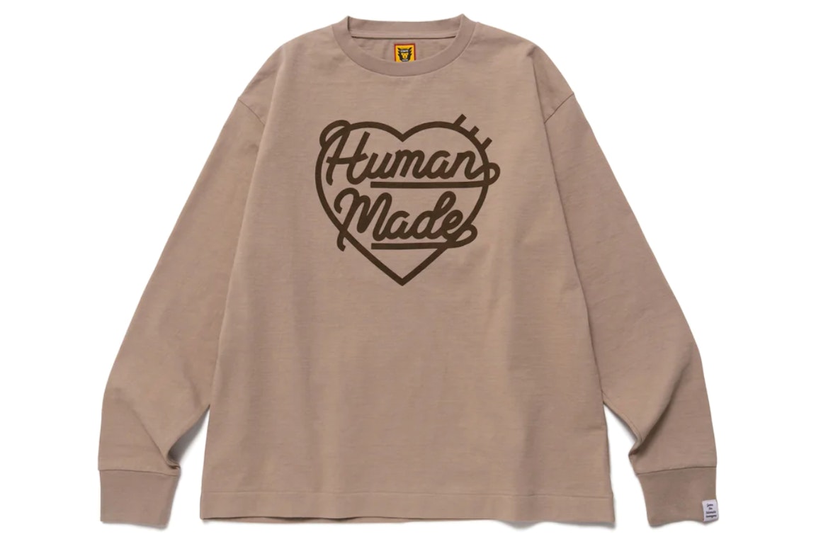 Pre-owned Human Made Heart L/s T-shirt Beige