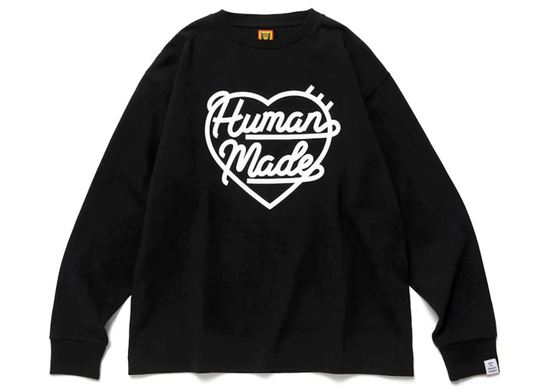 HUMAN MADE HEART L/S T-SHIRT ロンT 黒-