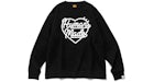 T-shirt Human Made Heart L/S Noir