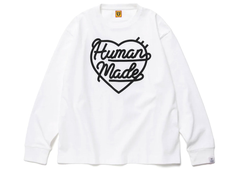 白L Human Made Heart L/S Tee ロンT-