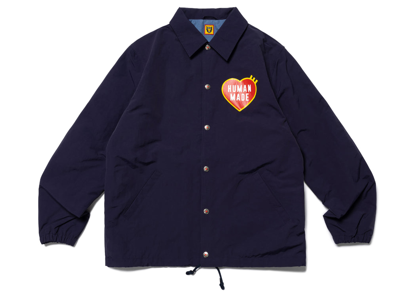 Human Made Heart Logo Coach Jacket Navy Men's - SS23 - GB