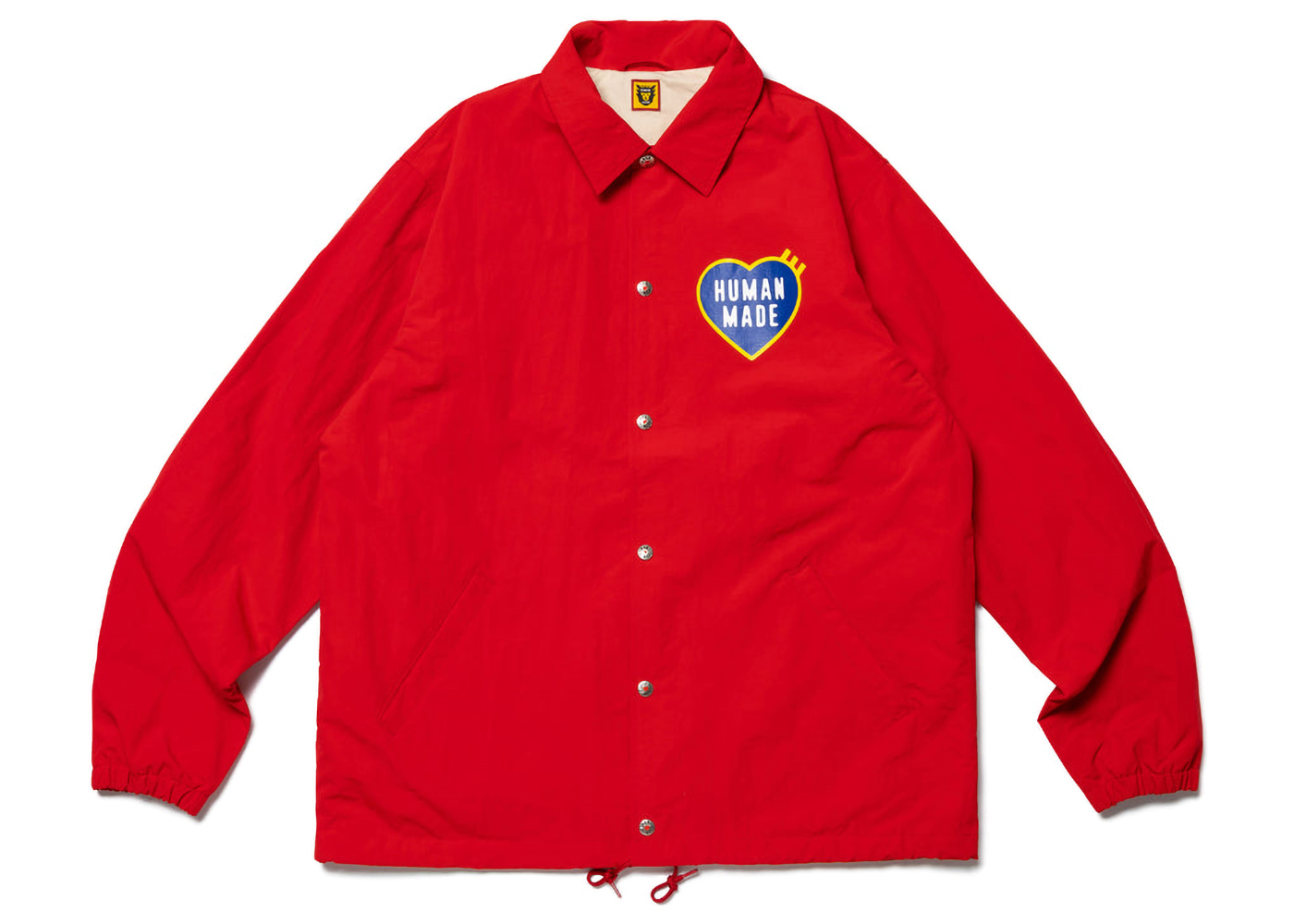 Human Made Heart Logo Coach Jacket Red