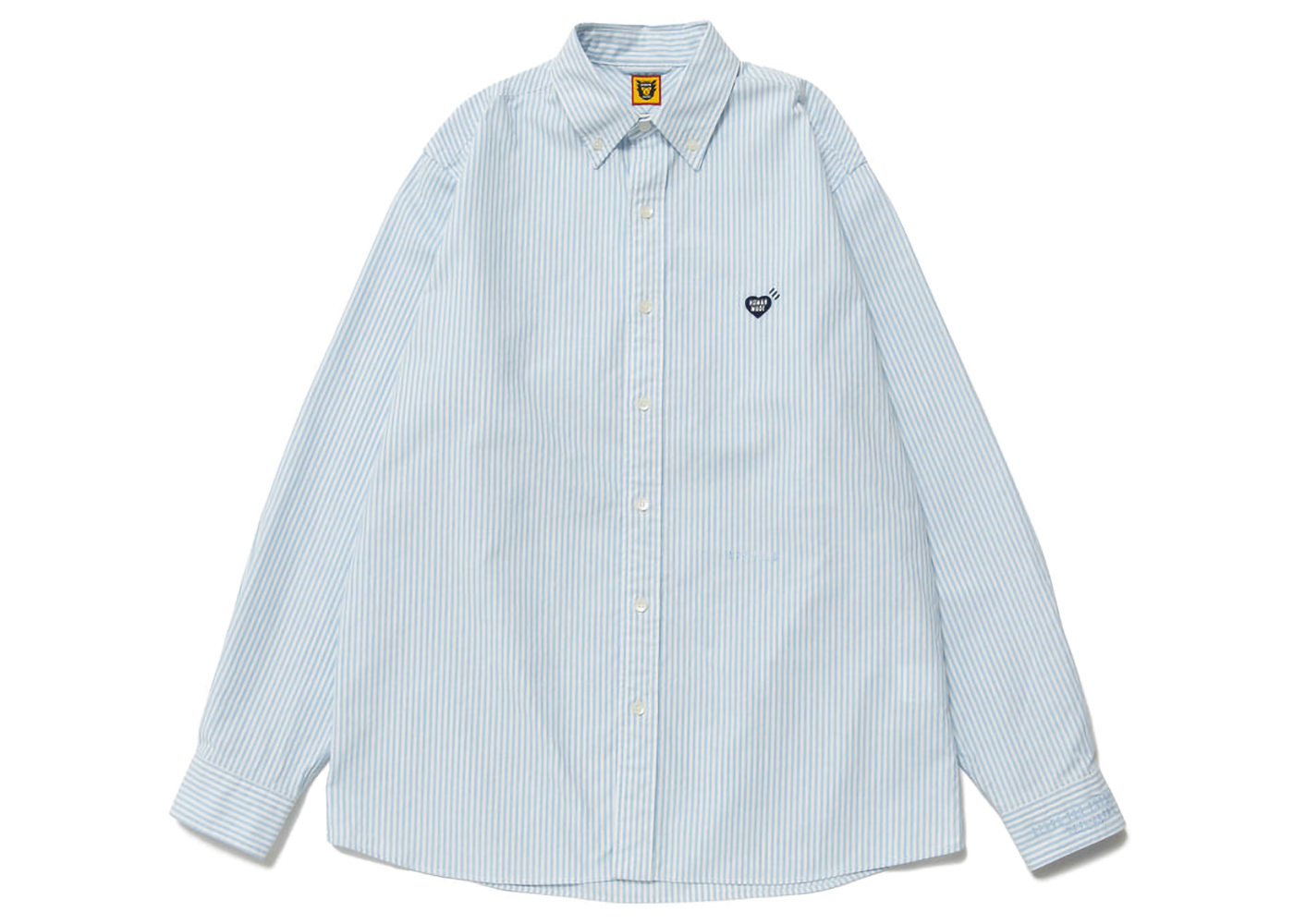 Human Made Heart Logo Stripe BD Shirt Blue メンズ - FW22 - JP