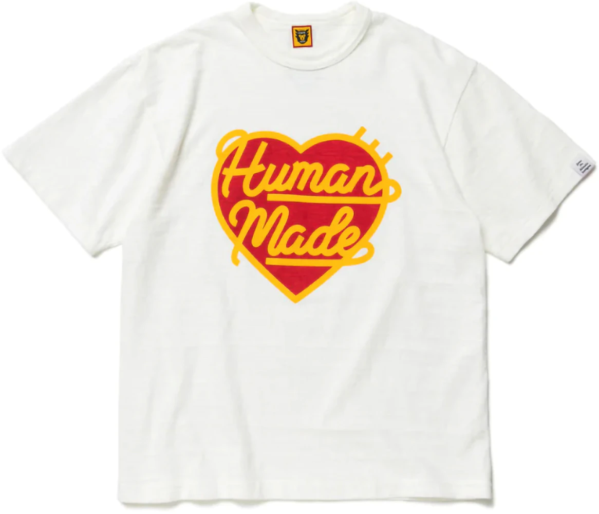 Human Made Heart One Point T-Shirt in White : Mens Tee UK at SEIKK