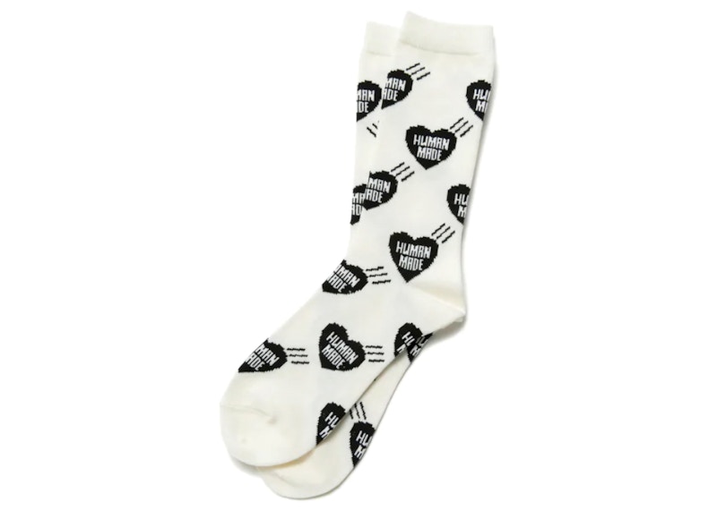 Human Made Heart Pattern Socks Black