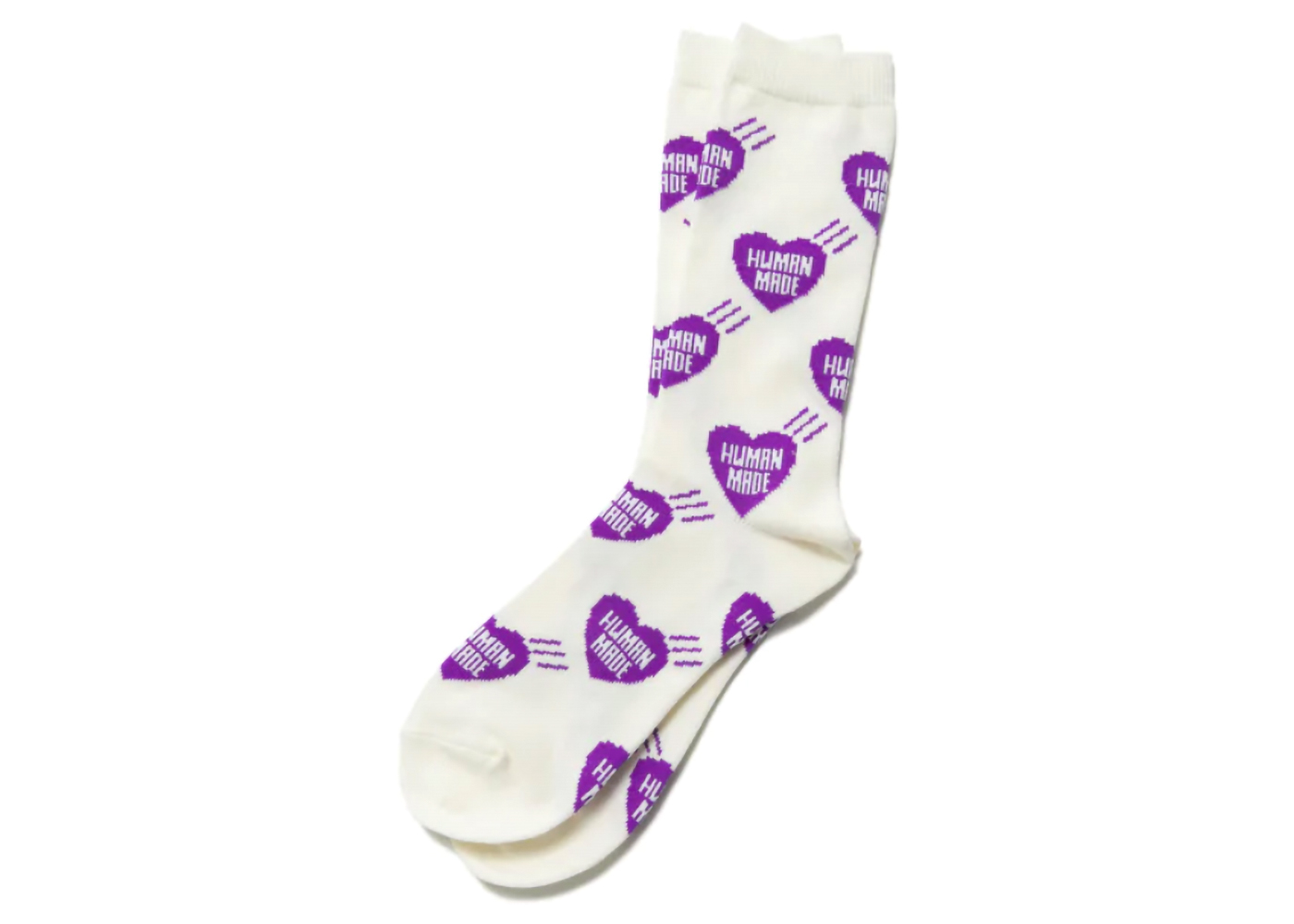 Human Made Heart Pattern Socks Purple - FW22 - US