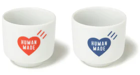 Human Made Heart Sake Cup (Set of 2) White