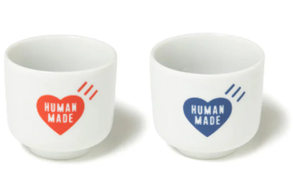 Human Made Heart Sake Cup (Set of 2) White