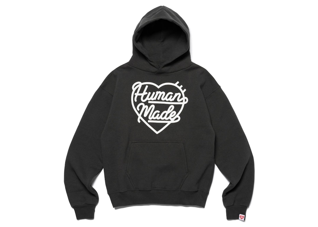 Pre-owned Human Made Heart Sweat Hoodie (fw22) Black