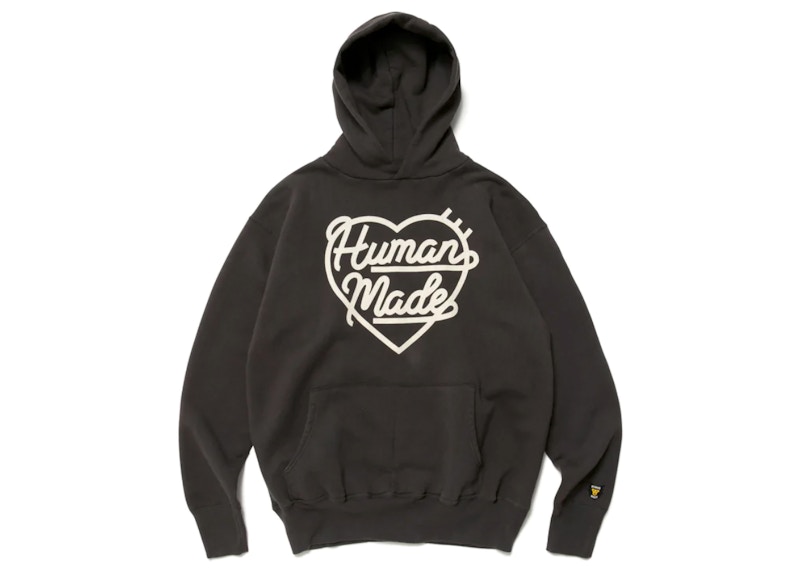 HUMAN MADE HEART TSURIAMI HOODIE BLACK S