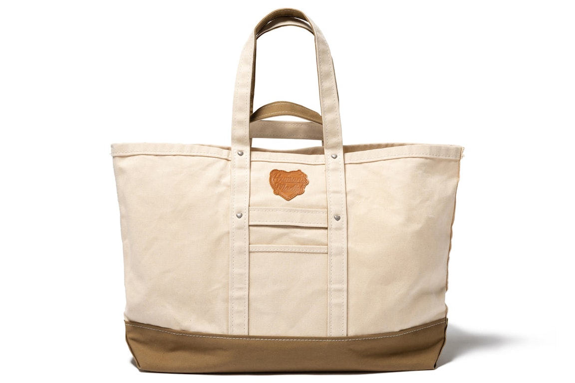 Pre-owned Human Made Heavy Canvas Large Tote Bag Beige