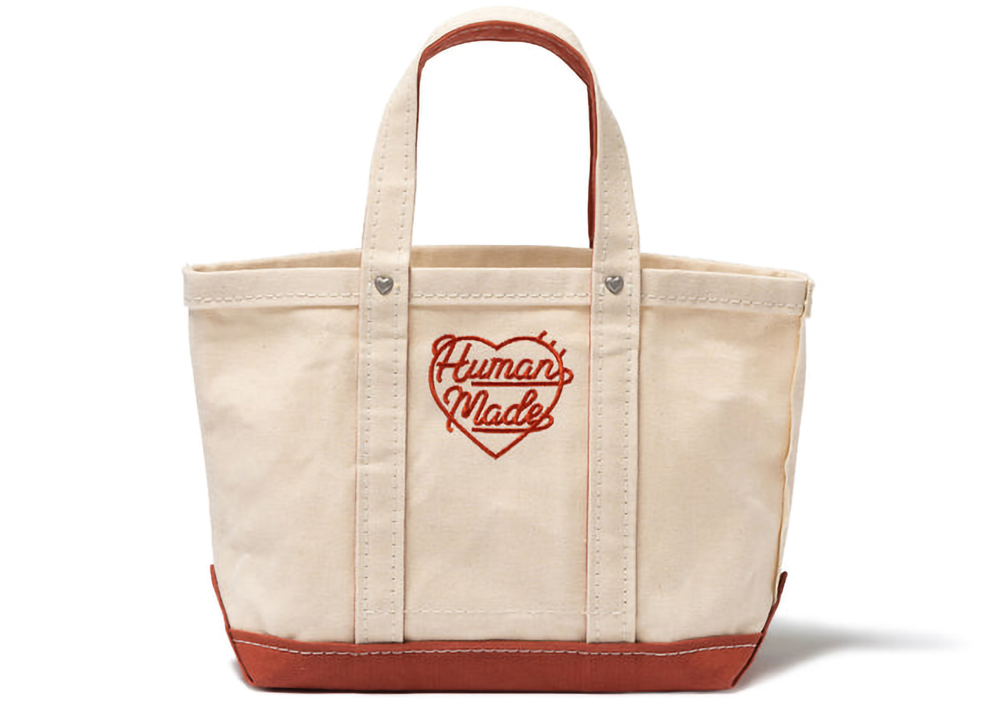Human Made Heavy Canvas Small Tote Bag Orange - SS23 - JP