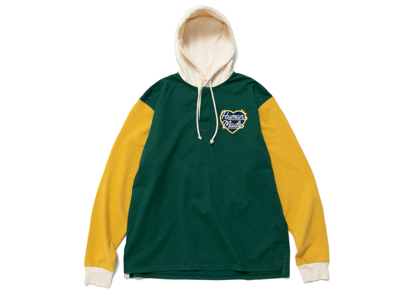 Human Made Hooded Rugby Shirt Green