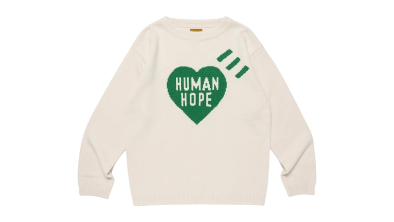 Human Made Human Hope Heart Knit Sweater White Men's - US