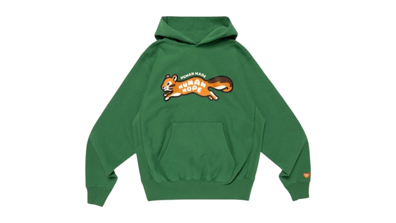 HUMAN HOPE HEAVYWEIGHT HOODIE グリーン S Human Made Human Hope Heavyweight Hoodie Green Men's - US