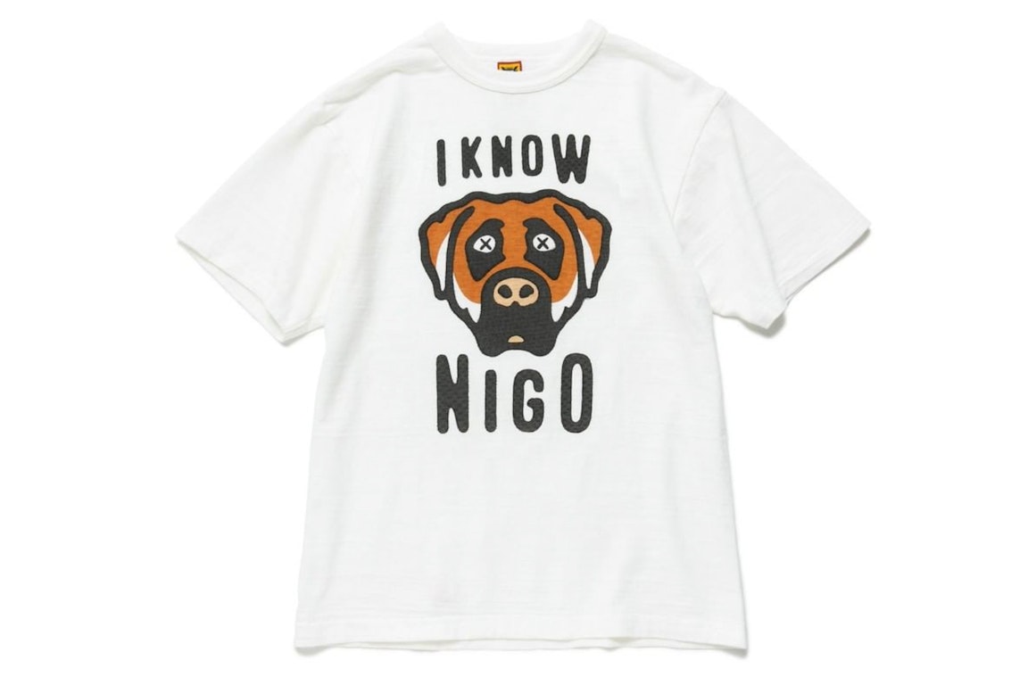 Pre-owned Human Made I Know Nigo Kaws T-shirt White