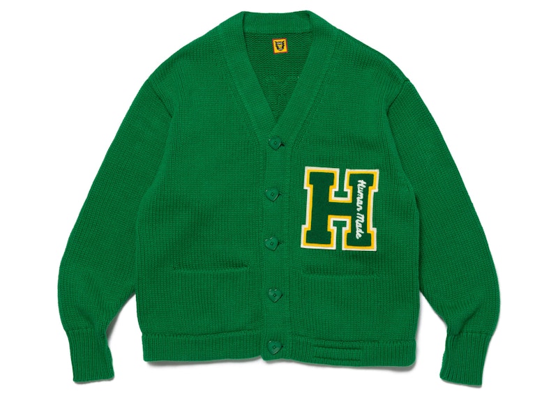 HUMAN MADE Low Gauge Knit Cardigan Green