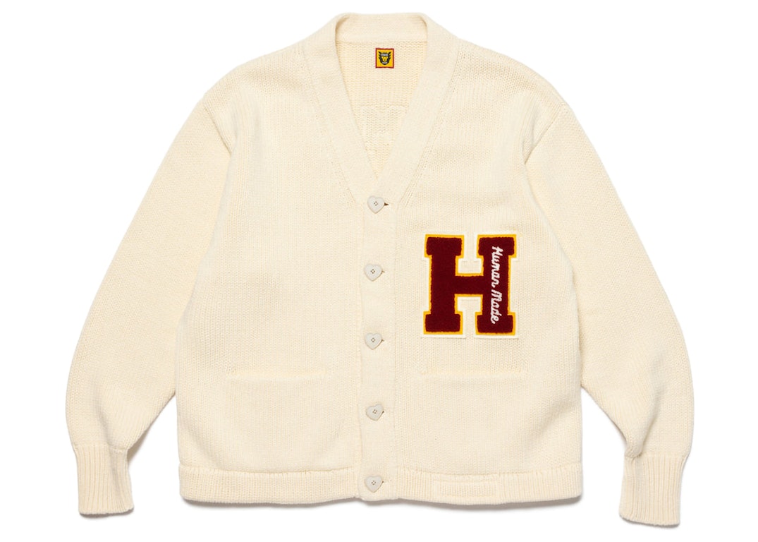 Pre-owned Human Made Low Gauge Knit Cardigan White