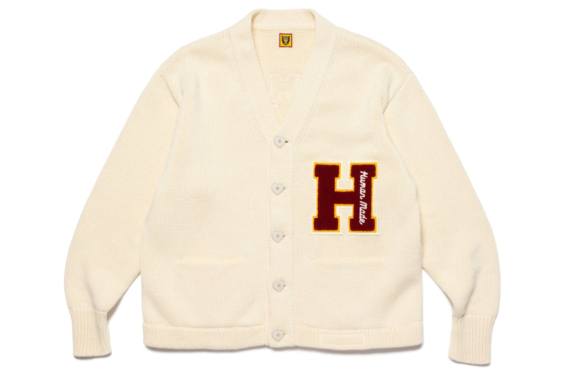 Pre-owned Human Made Low Gauge Knit Cardigan White