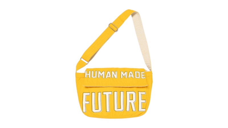 HUMAN MADE ヒューマンメイド リバーシブル メールバッグ イエロー ② ヒューマンメード ショルダーバッグ メールバッグ リバーシブル メンズ