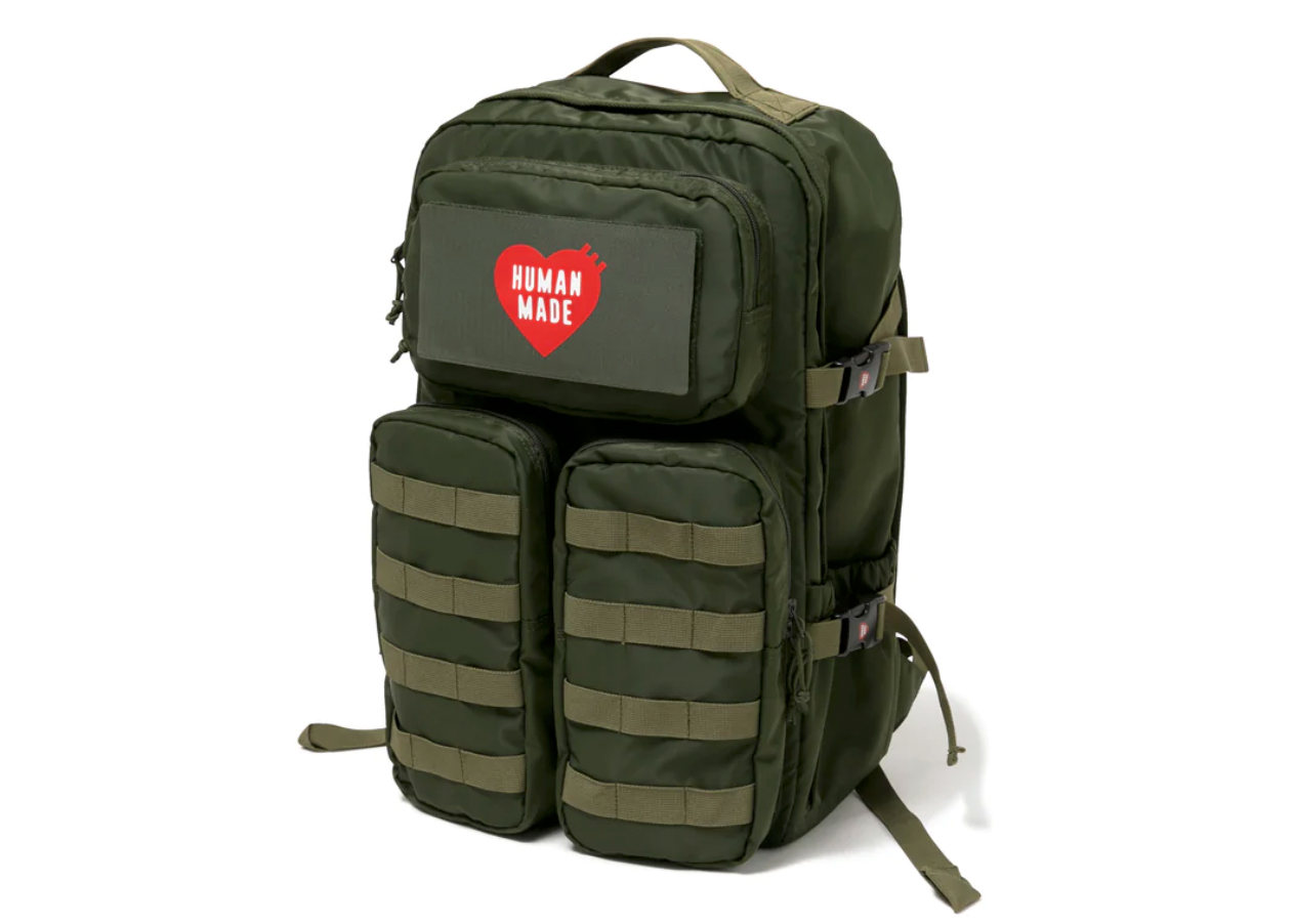 Human Made Military Backpack Olive Drab - FW22 - US