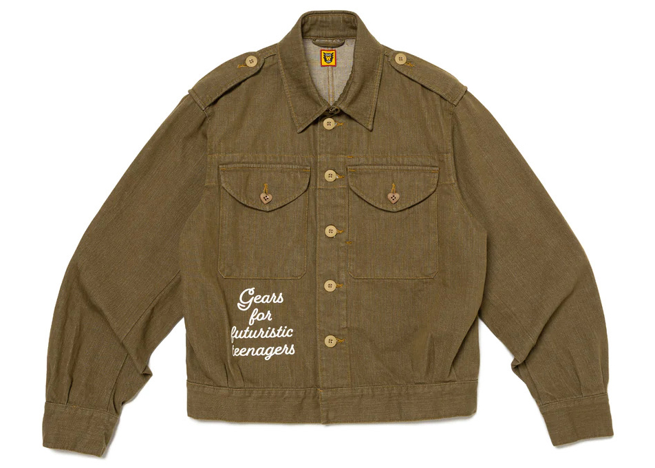 Human Made Military Denim Jacket Olivedrab Men's - FW23 - US