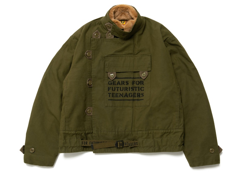 Human Made Military Motorcycle Jacket Olive Drab - SS23 - US