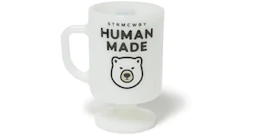 Human Made Milk Glass Pedestal Mug Polar Bear