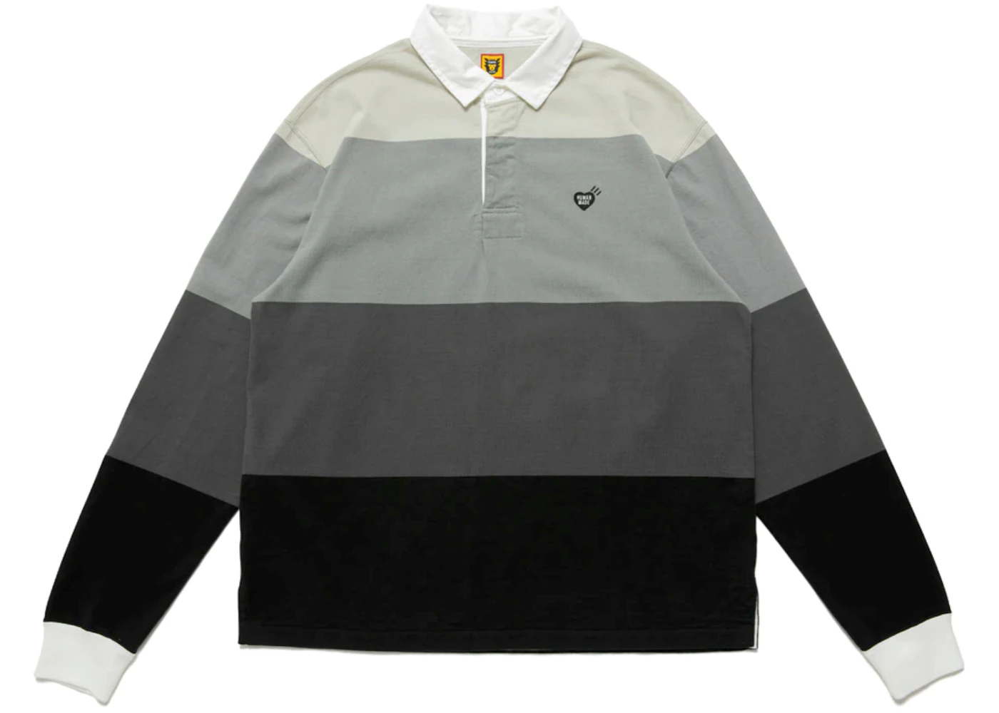 Human Made Multi Stripe Rugby Shirt Grey Men's - SS22 - US