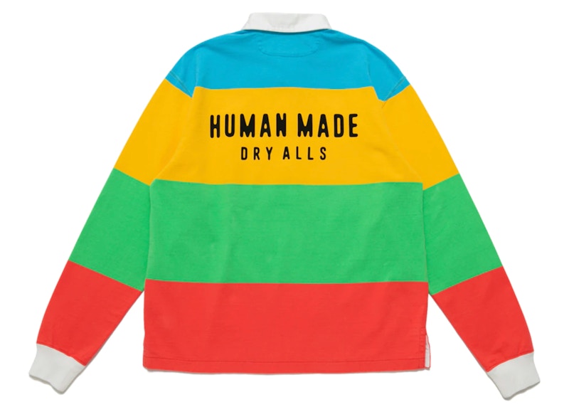 人気】MULTI STRIPE RUGBY SHIRT HUMAN MADE肩幅48 - ウェア