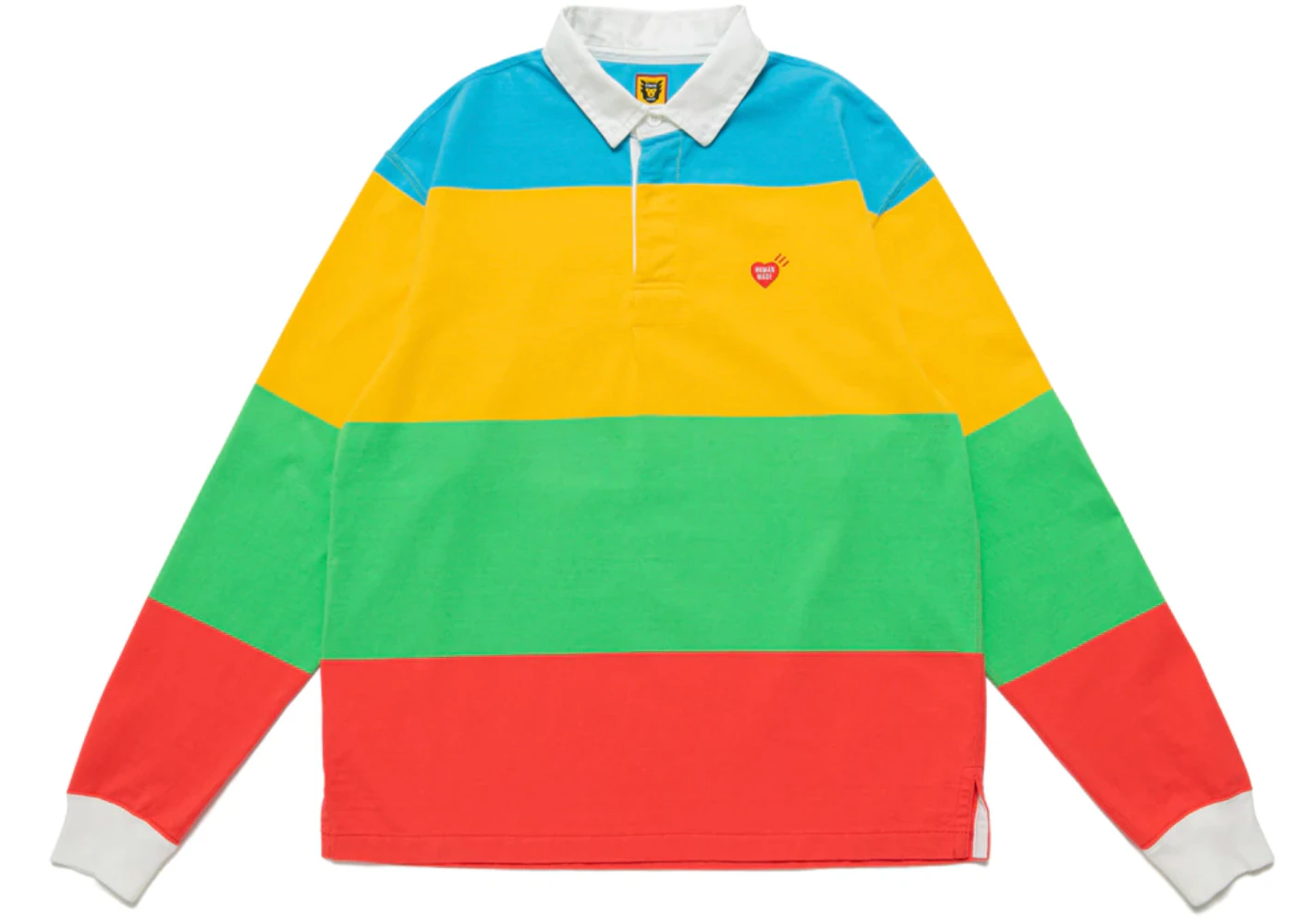 Human Made Multi Stripe Rugby Shirt Yellow Men's - SS22 - US